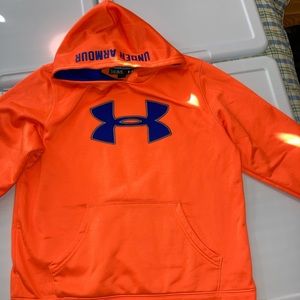 Orange and Blue STORM Under Armour Sweatshirt YLG